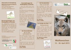 Termine Wolfswochen 2015 - Ende