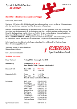 Info Tenero 2015 - Sportclub Biel