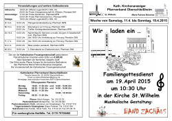 Kirchenanzeiger Pfarrverband Oberschlei&szlig;heim