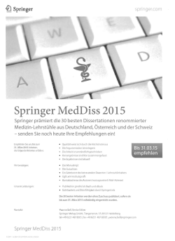 Springer MedDiss 2015