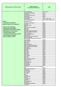 IVOM: VKNR-Übersicht der teilnehmenden Krankenkassen