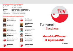 Übungsplan Aerobic-Fitness&Gymnastik - Turnverein