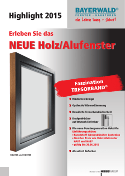 Einf&uuml;hrungsaktion f&uuml;r Fenster HA87M und HA97M