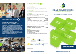 SAVE THE DATE! - Die Aichwald Konferenz