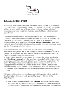 Jahresbericht 2014/2015