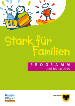 "Stark für Familien" April bis Juni 2015 [pdf, 1,5 MB]