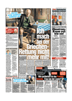 Ich mach bei der Griechen-Rettung nicht mehr mit