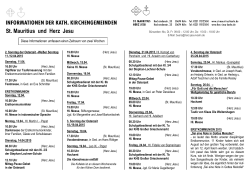 Das Wochenblatt - Herz Jesu & St. Mauritius, Köln