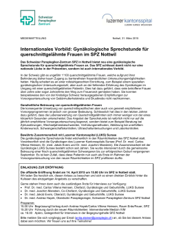 Medienmitteilung (PDF) - Schweizer Paraplegiker
