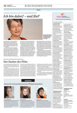 Ich bin dabei! &ndash; und Sie?