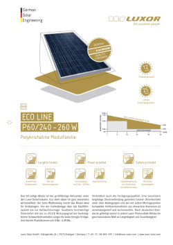 ECO LINE P60/240 &ndash; 260 W