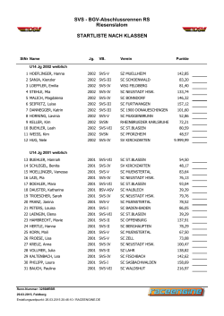 interne Startliste