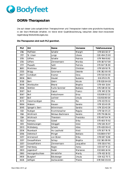 Dorn-Therapeutenliste