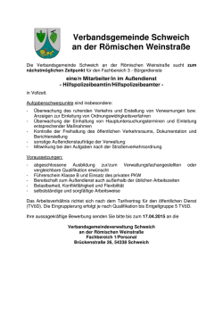 Hilfspolizeibeamtin/Hilfspolizeibeamter