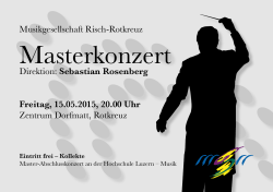 Konzert mit Sebastian Rosenberg - Musikgesellschaft Risch