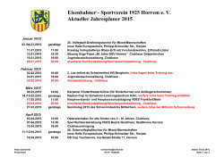 Jahreskalender 2015 - ESV 1925 Horrem eV