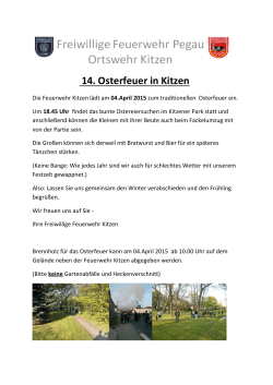 14. Osterfeuer in Kitzen - Freiwillige Feuerwehr Kitzen