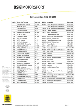 Jahresnennliste MX 2 &Ouml;M 2015