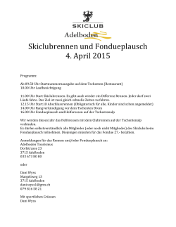 Skiclubrennen und Fondueplausch 4. April 2015