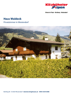 Haus Waldeck in Westendorf