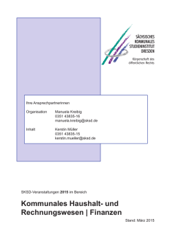 Doppik - S&auml;chsisches Kommunales Studieninstitut Dresden