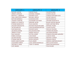 GROUPE 1 GROUPE 2 GROUPE 3