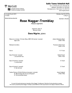 Rose Naggar-Tremblay mezzo soprano