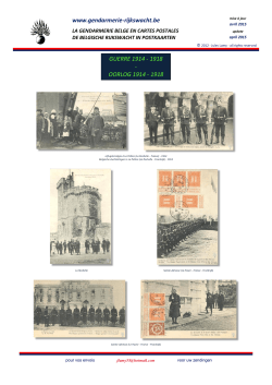 www.gendarmerie-rijkswacht.be GUERRE 1914 - 1918