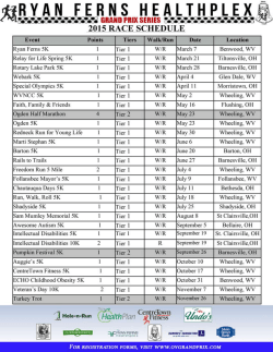 Grand Prix Calendar - Ohio Valley Grand Prix Series