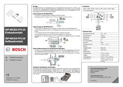 Installationsanleitung - Bosch Security Systems