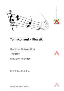 Konzert – Programm 07 - Musikschule Hochdorf