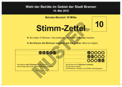 10 Mitte - Wahlen im Land Bremen