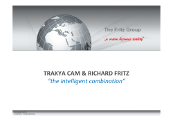 TRAKYA CAM & RICHARD FRITZ “the intelligent