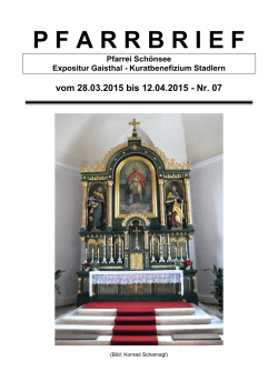 Nr. 07 28.03. bis 12.04.2015 - katholische Pfarrei Schönsee