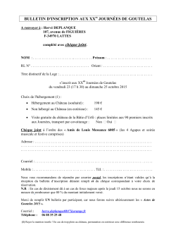 Bulletin d`Inscription 2015 - Les Amis de Louis Messance 6005