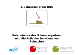 DKG14_ Vortrag Patellofemorales Schmerzsyndrom_Keller