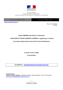 1000 START UP POUR CHANGER LE MONDE