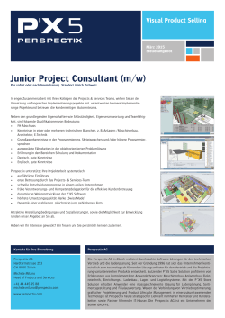 Junior Project Consultant (m/w)