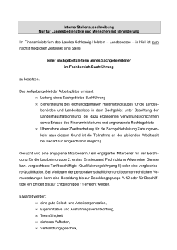 Ausschreibung SGL 4 - Schleswig