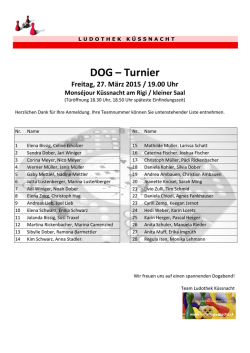 DOG &ndash; Turnier - Ludothek K&uuml;ssnacht