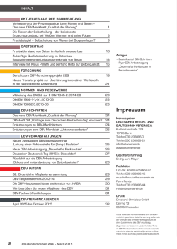 Inhaltsverzeichnis - Deutscher Beton- und Bautechnik