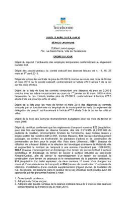 Séance ordinaire du 13 avril 2015