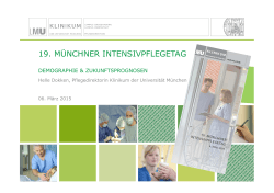 19. münchner intensivpflegetag - Klinikum der Universität München