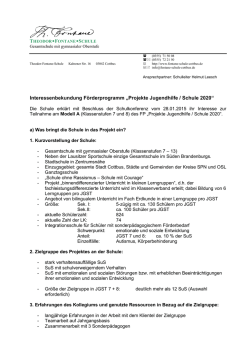 Interessenbekundung der Schule f&uuml;r Mod - Theodor-Fontane