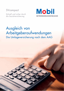 Ausgleich von Arbeitgeberaufwendungen