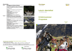 Donnerstag - Vinschgau