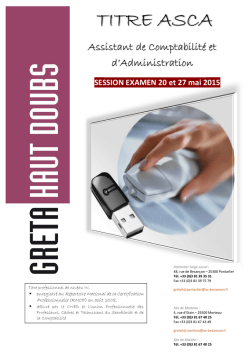 Inscription Titre ASCA mai 2015