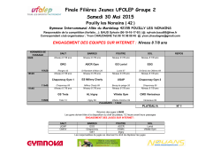 Finale Filières Jeunes UFOLEP Groupe 2 Samedi 30 Mai 2015