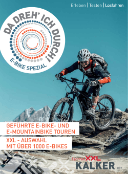 Geführte e-Bike- und e-MountainBike touren XXL