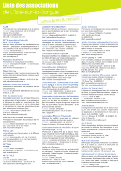 Liste des associations